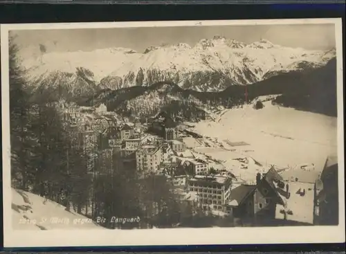 ww89539 St Moritz GR St Moritz Piz Languard x Kategorie. St Moritz Alte Ansichtskarten