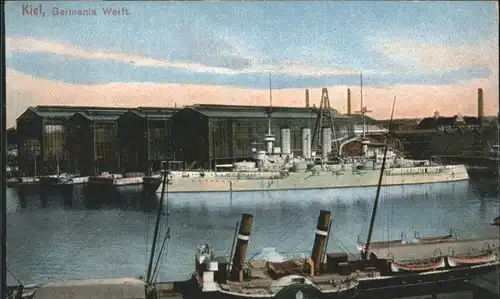 Kiel Germania Werft Dampfer Kriegsschiff *