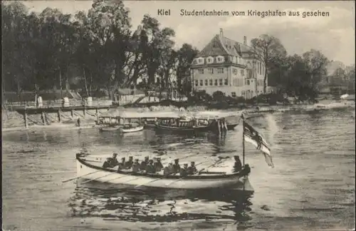 Kiel Studentenheim Fahne Ruderboot x