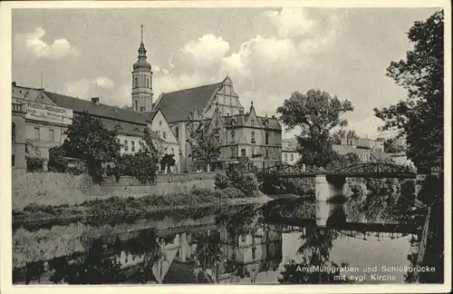 Luebeck [Verlag Chr. Schoening] Muehlgraben Schlossbruecke Kirche *