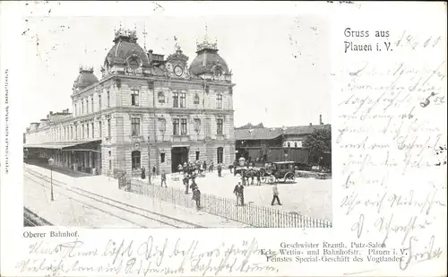 wx30782 Plauen Vogtland Plauen Bahnhof Bahnlinie x Kategorie. Plauen Alte Ansichtskarten