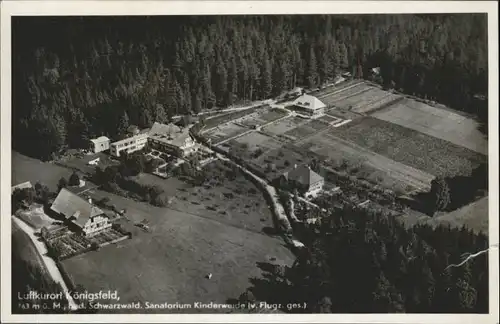 Koenigsfeld Schwarzwald Sanatorium Kinderweide Fliegeraufnahme *