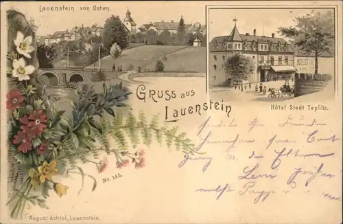 wx43338 Lauenstein Erzgebirge Hotel Stadt Teplitz Kategorie. Geising Alte Ansichtskarten