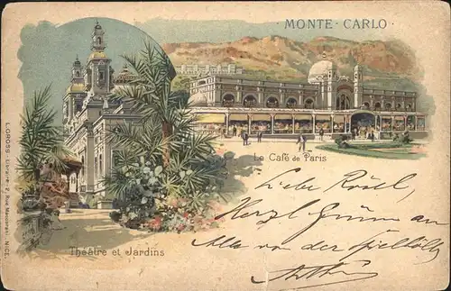 Monte-Carlo Cafe de Paris Theater  Kat. Monte-Carlo