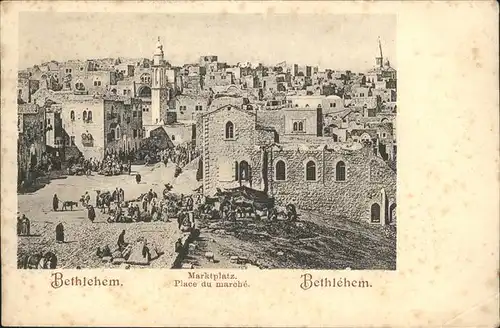 Bethlehem Yerushalayim  (Jerusalem) Marktplatz  Kat. Bethlehem