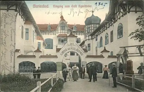 Marienbad Tschechien Boehmen Eingang zum Cafe Egerlaender Kat. Marianske Lazne