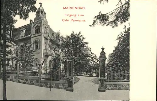 Marienbad Tschechien Boehmen Eingang zum Cafe Panorama Kat. Marianske Lazne