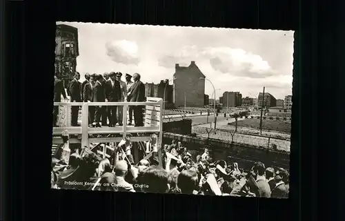 Berlin Praesident Kennedy am Checkpoint Charlie Kat. Berlin