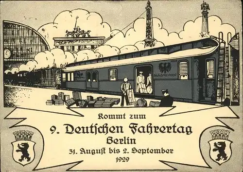 Berlin 9ter Deutscher Fahrertag Kat. Berlin