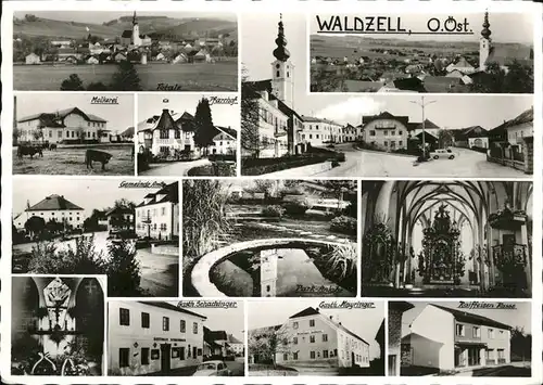Waldzell Oberoesterreich Panorama und Detailansichten Kat. Waldzell