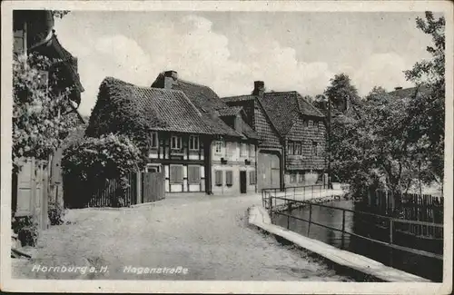 wx60520 Hornburg Wolfenbuettel Hagenstrasse Kategorie. Hornburg Alte Ansichtskarten