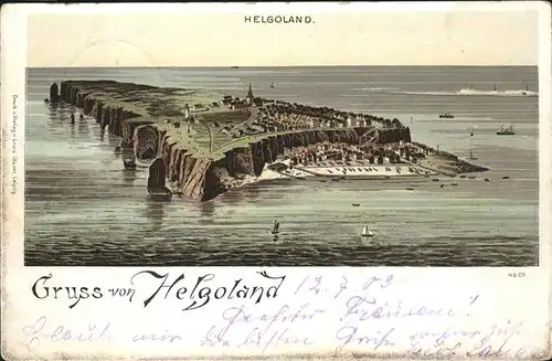 Helgoland Kuenstlerkarte Hafen / Helgoland /Pinneberg LKR
