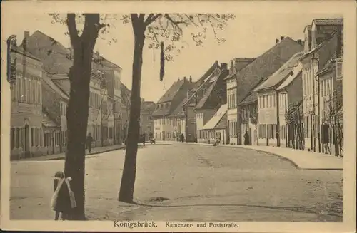 Koenigsbrueck Kamenzer  und Poststrasse Kind Kat. Koenigsbrueck