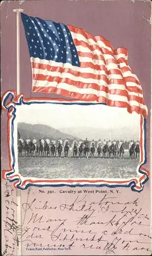 West Point New York Cavalry American Flag Kat. West Point