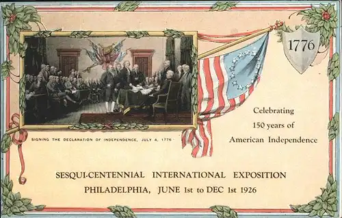 Philadelphia Pennsylvania Signing the Declaration of Independence Kat. Philadelphia