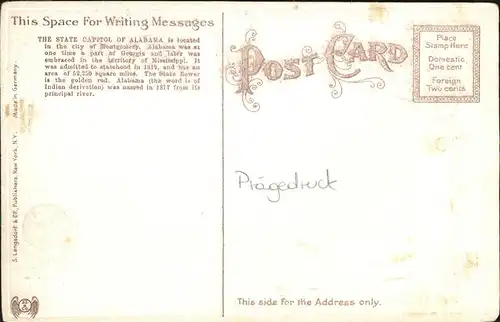 Montgomery Alabama Alabama State Capitol Kat. Montgomery