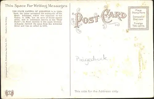 Little Rock Arkansas Arkansas State Capitol Kat. Little Rock