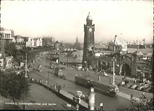 Hamburg Landungsbruecke Hafen Strassenbahn  Kat. Hamburg