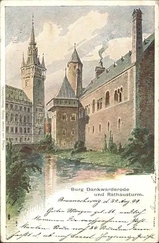 Braunschweig Burg Dankwarderode Rathausturm Kat. Braunschweig