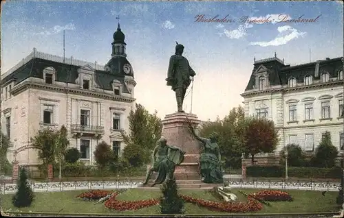 Wiesbaden Bismarck Denkmal Kat. Wiesbaden