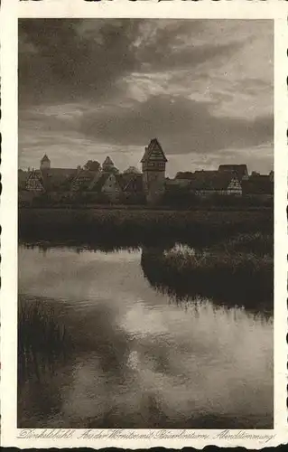 Dinkelsbuehl Woernitz
Baeuerlinsturm
Abendstimmung Kat. Dinkelsbuehl