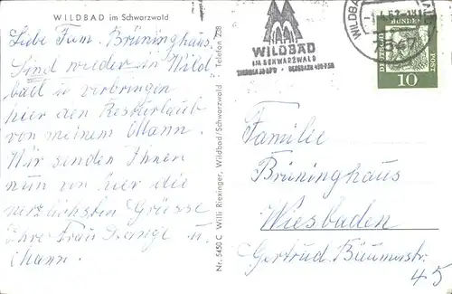 Wildbad Schwarzwald Teilansicht Kat. Bad Wildbad