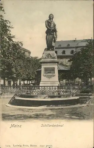 Mainz Rhein Schillerdenkmal / Mainz Rhein /Mainz Stadtkreis