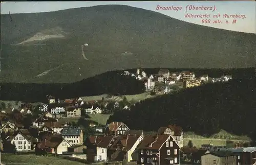 Braunlage Villenviertel mit Wurmberg Kat. Braunlage