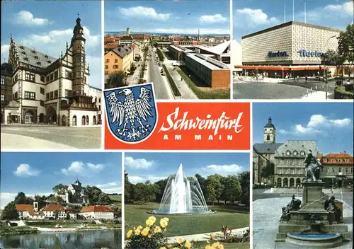 Schweinfurt Stadtwappen Brunnen  Kat. Schweinfurt