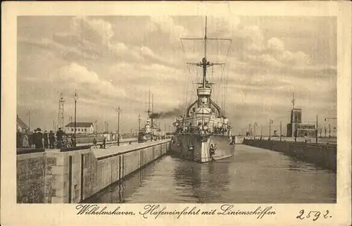 Wilhelmshaven Hafen Linienschiffen Kat. Wilhelmshaven