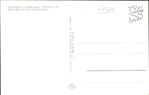 Villingen-Schwenningen Rietstrasse Radmacherbrunnrn / Villingen-Schwenningen /Schwarzwald-Baar-Kreis LKR