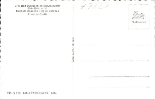 Bad Duerrheim Lourdes-Grotte Kat. Bad Duerrheim