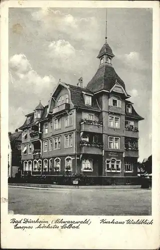 Bad Duerrheim Kurhaus Waldblick Kat. Bad Duerrheim