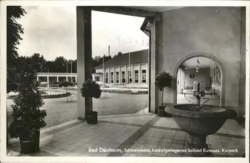 Bad Duerrheim Kurpark Brunnen Kat. Bad Duerrheim