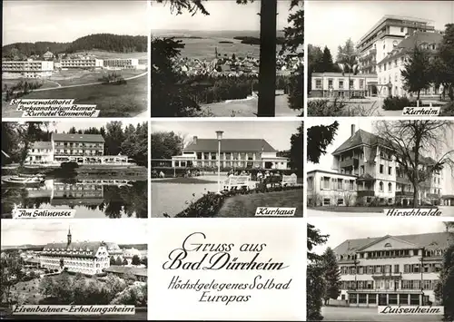 Bad Duerrheim Luisenheim Hirschhalde Kurhaus Salinensee Eisenbahner Erholungsheim Park Sanatorium Benner Kat. Bad Duerrheim