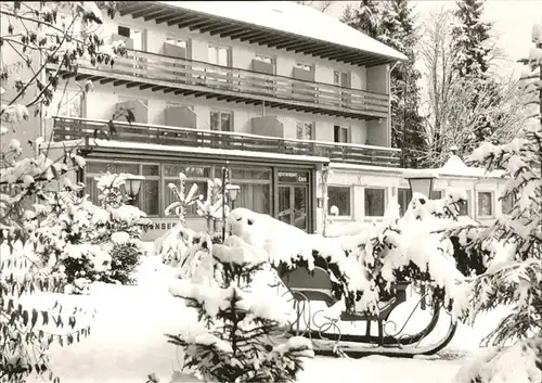 Bad Duerrheim Hotel Salinensee Schlitten Winter Kat. Bad Duerrheim