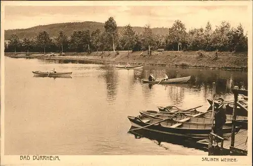 Bad Duerrheim Salinen Weiher Boot Kat. Bad Duerrheim