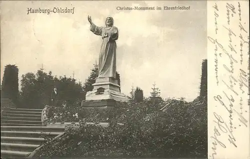 Hamburg Ohlsdorf Christus-Monument Ehrenfriedhof Kat. Hamburg