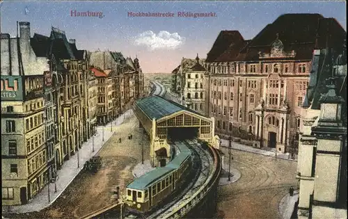 Hamburg Roedingsmarkt Hochbahn Kat. Hamburg