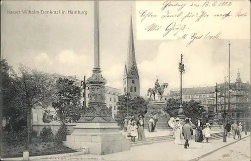 Hamburg Kaiser-Wilhelm-Denkmal Kat. Hamburg