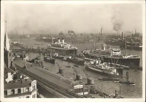 Hamburg Hapag-Motorschiff Hafen Kat. Hamburg