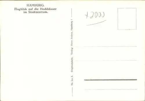 Hamburg Luftbild Stadtzentrum Kat. Hamburg