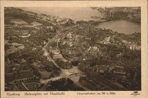 Hamburg Holstenplatz Musikhalle Luftbild Kat. Hamburg