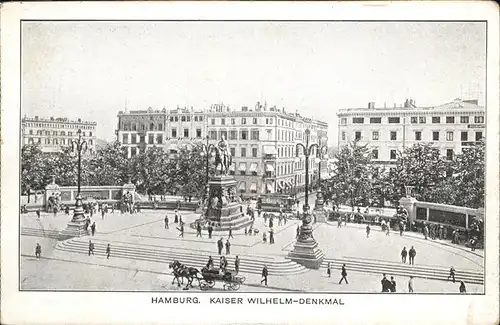 Hamburg Kaiser Wilhelm-Denkmal Kat. Hamburg
