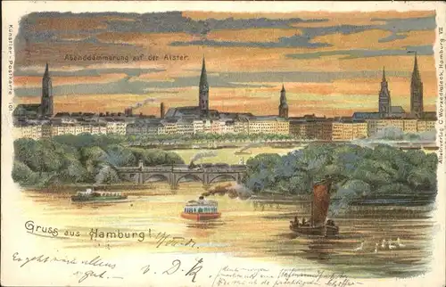 Hamburg Alster Schiffe Kat. Hamburg