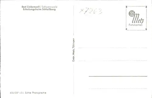 Bad Liebenzell Erholungsheim Schlossberg Kat. Bad Liebenzell