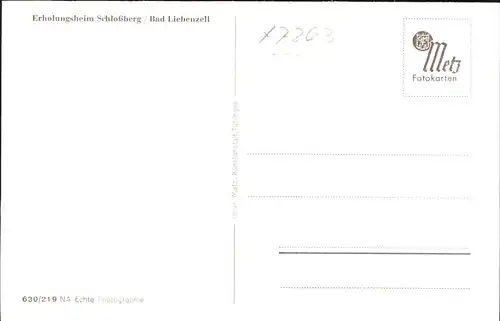 Bad Liebenzell Erholungsheim Schlossberg Kat. Bad Liebenzell