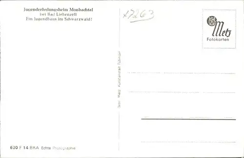 Bad Liebenzell Jugenderholungsheim Monbachtal Kat. Bad Liebenzell