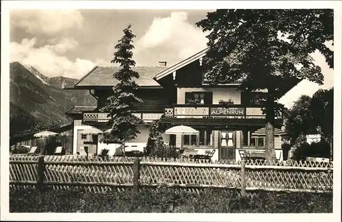 Bayrischzell Fremdenheim Alpenruh Kat. Bayrischzell