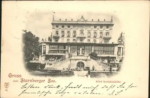 Starnberg Hotel Rottmannshoehe Kat. Starnberg